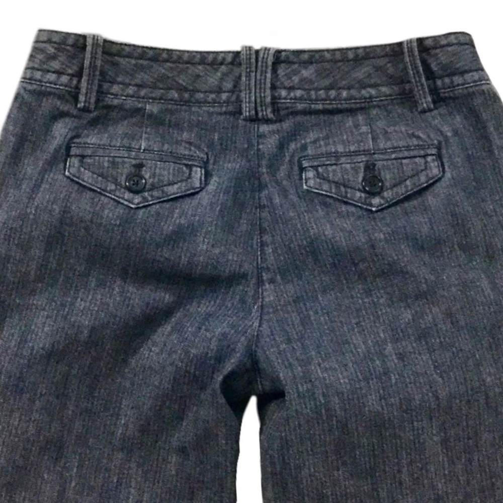 Talbots Signature Petite Trouser Jeans, Blue w/ Subtle Pinstripe, Sz 4P Like New - Picture 6 of 14